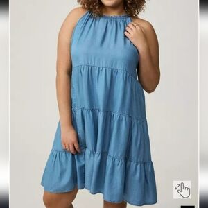 Torrid Sleeveless Blue Denim Dress
